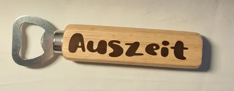 Flaschenöffner mit Holzgriff Auszeit