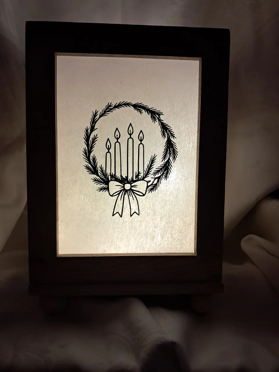 Weihnachtliche LED-Holzlichtbox – Matthias Drwenski