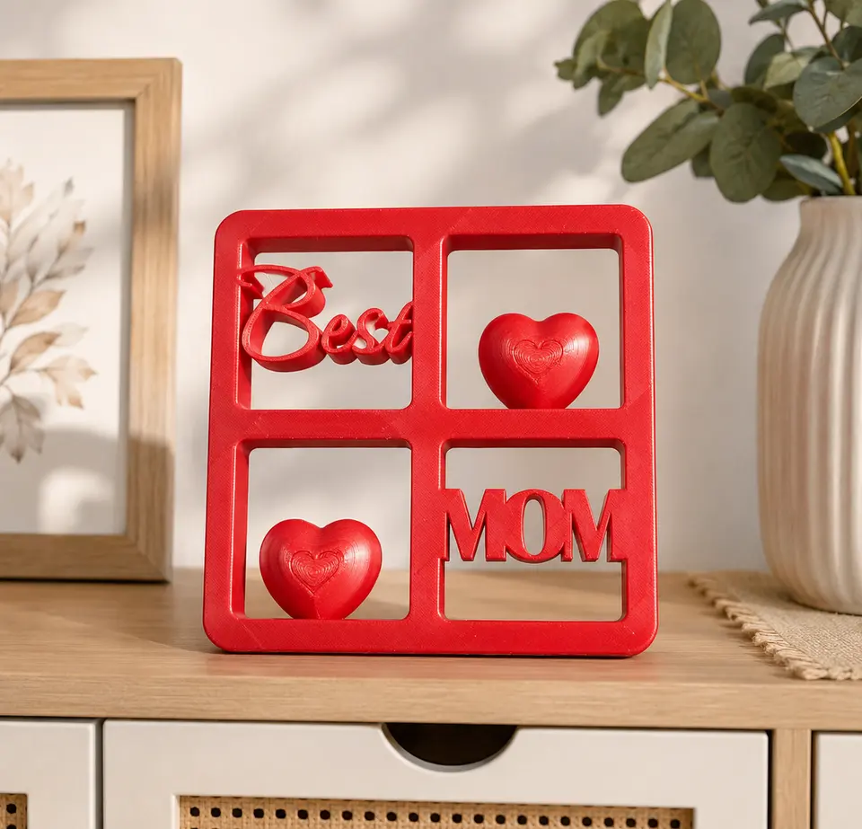 Best Mom Geschenk Fenster Optik – personalisierte 3D Deko – Muttertag Geschenk – mit Herz – Stefanie Braukhane