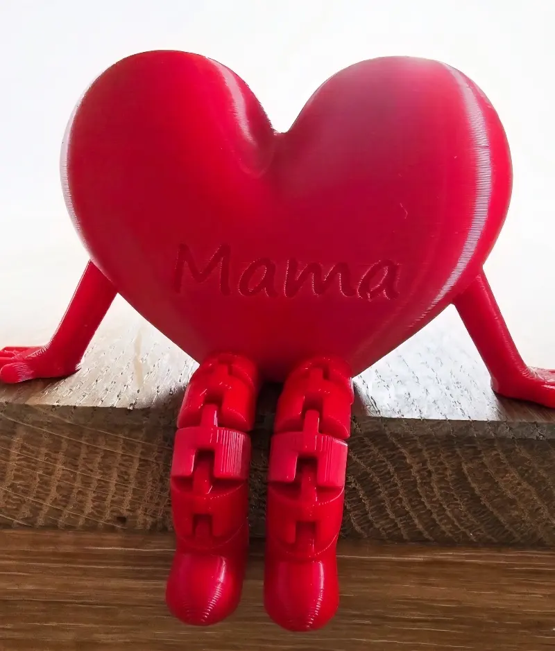 Herz mit Flexi-Beinen - Mama, Oma, Papa, Opa – Herz und Hand