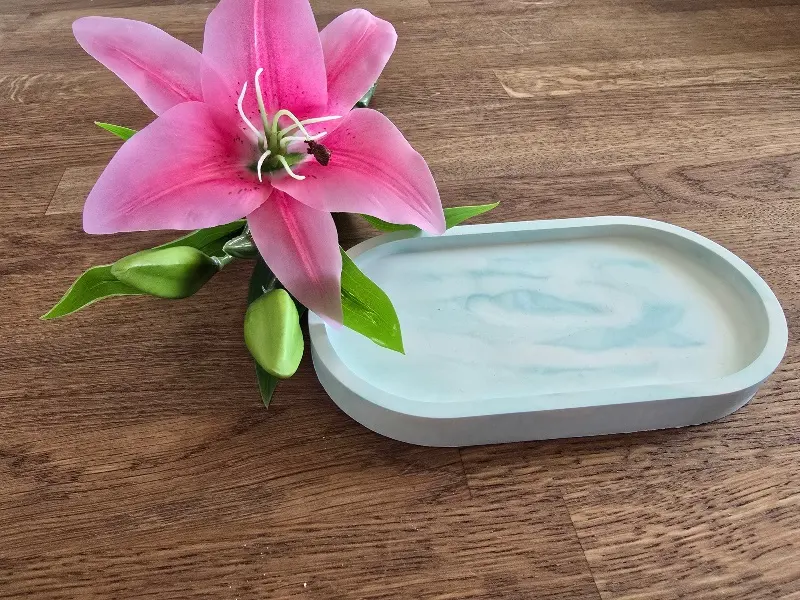 Dekotablett oval – Herz und Hand