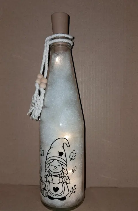 LED-Lichtflasche Upcycling