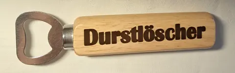 Flaschenöffner Durstlöscher aus Buchenholz